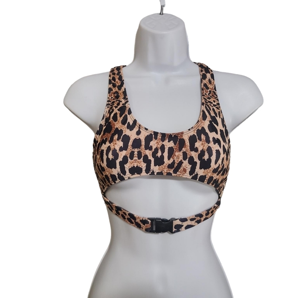 Leopard swim top  size 0